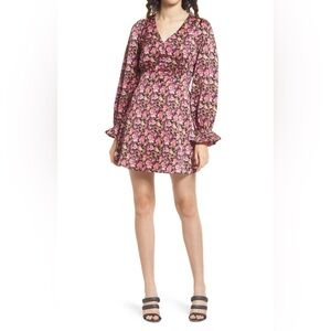 Vero Moda Floral Pink and Black Women's Dress